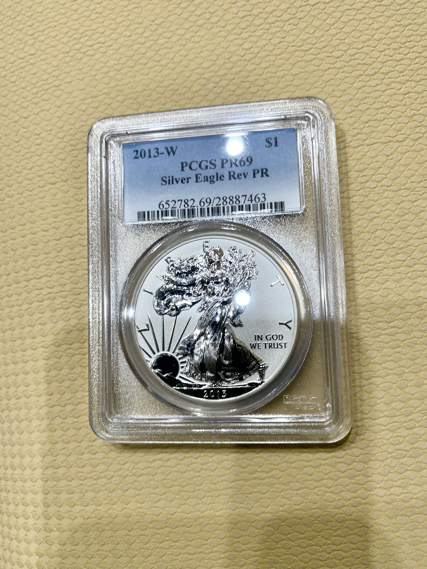 2013 W Reverse PROOF Silver Eagle PCGS69