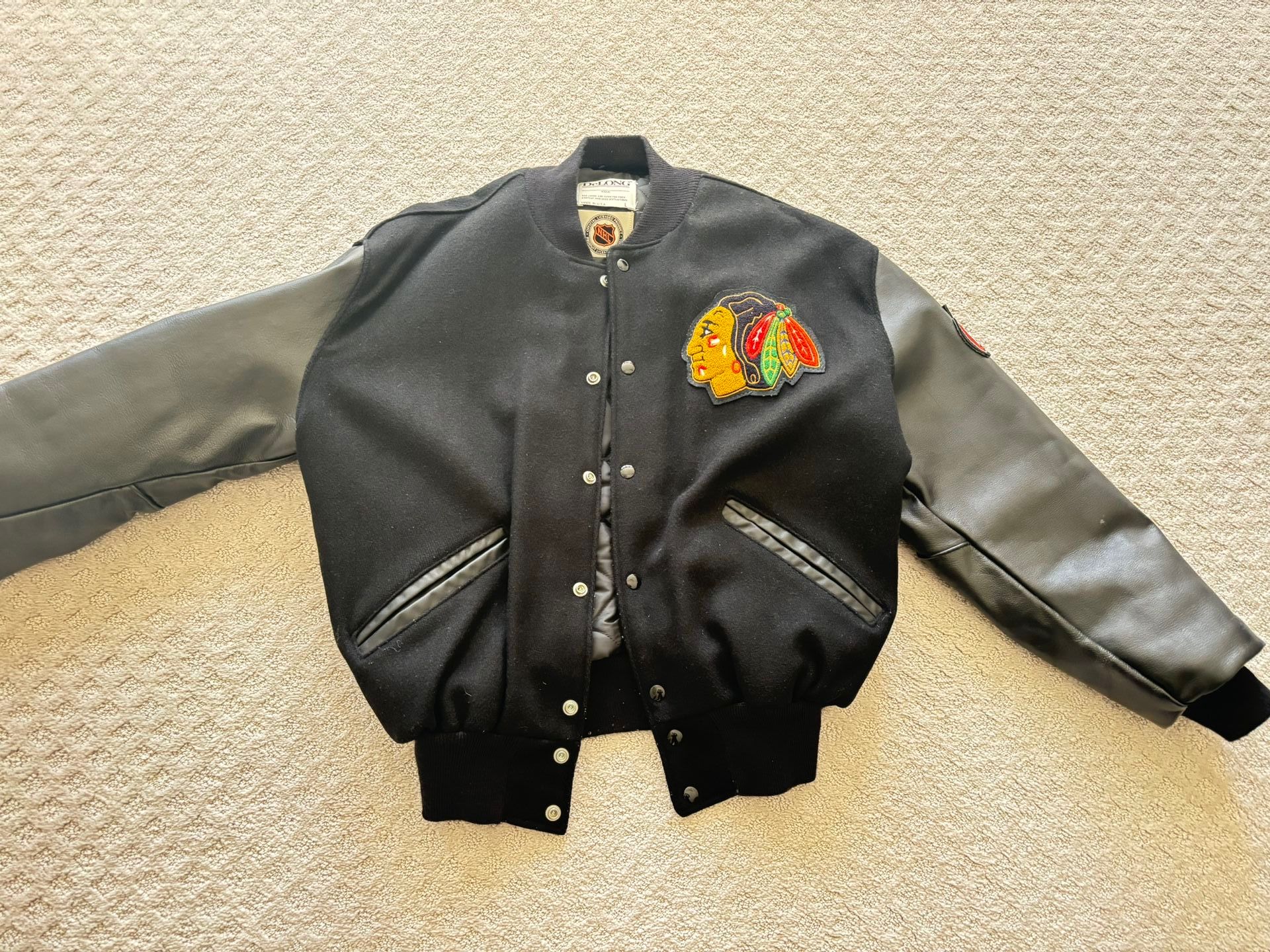 1990 Chicago Blackhawks Varsity Jacket By DeLONG