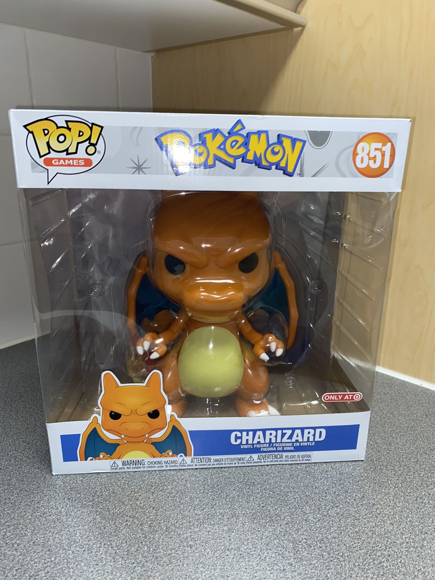 Funko Pop Pokemon 10" Inch #851 CHARIZARD Jumbo Target Exclusive