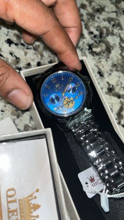 Royal Blue Olevs watch