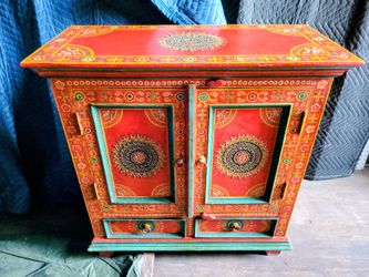 Hand painted cabinet