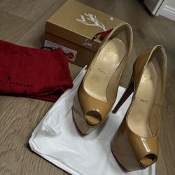 Nude Peep Toe Heels