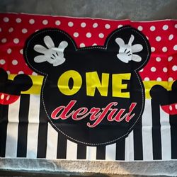 Mickey Mouse One Yr Backdrop 