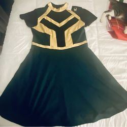 Her Universe Marvel Loki Mock Neck Mesh Inset Panel Dress Plus Size