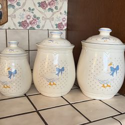 Stoneware Aunt Rhody Canister Set