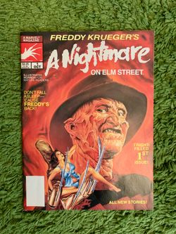 Original 1989 Marvel Magazine Freddy Krueger: A Nightmare on Elm Street #1 & #2 Complete Set - Joe Jusko Covers