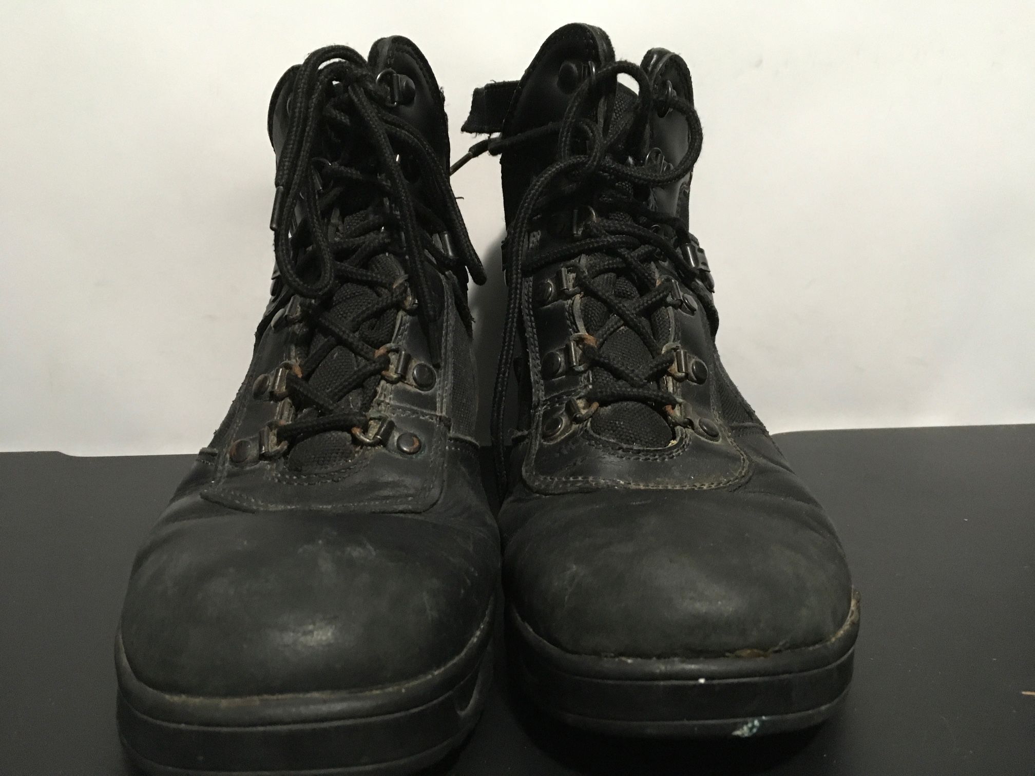 Rothco Boot Leather Canvas Men’s 10 Military Army Black Zip Up Rust/ Wear