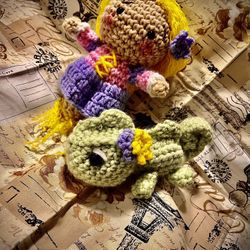Crochet Tangled Doll With Her Little Pastel