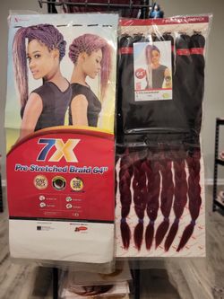 X-PRESSION 7X PRE-STRECTHED BRAID 64" IN A PACK .  