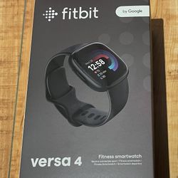 Fitbit Versa 4 Fitness Smartwatch Black Band, One Size (S band included only)