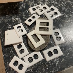 Like New Outlet Plate Covers Switch Plate Cover Blank White Plastic With Screws