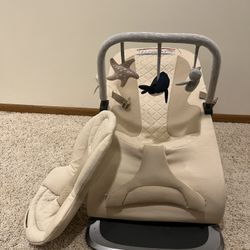 Ergobaby Evolve Baby Bouncer (with Toy Bar and Infant Insert)