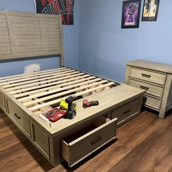 Cama Queen Con Colchon Quality Nuebo 