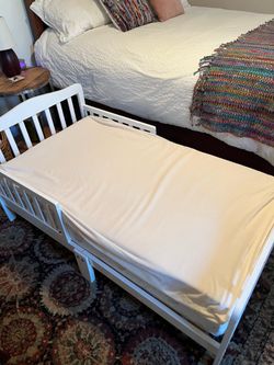 Toddler bed , mattress ,memory foam and softcover