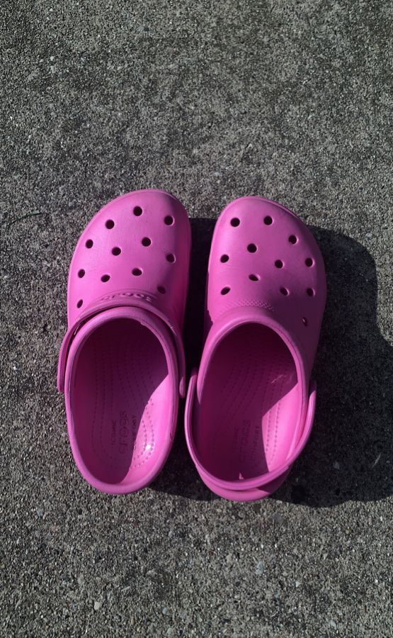 Pink Crocs size 3 girls