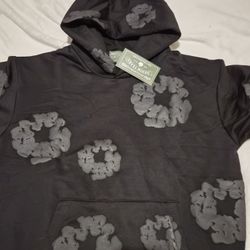Grey And Black Denim Tears Hoodie