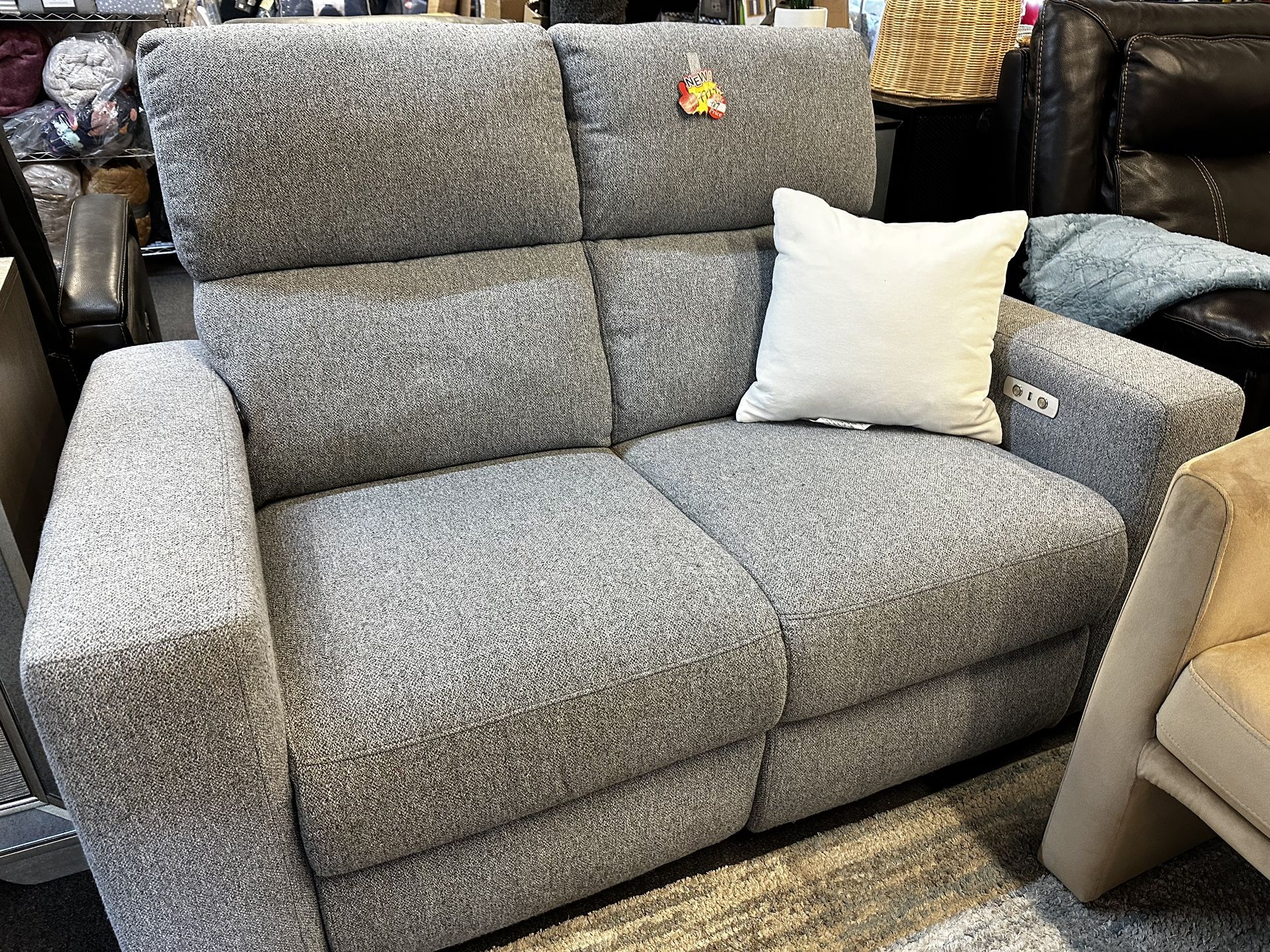 Electric Loveseat Light Grey
