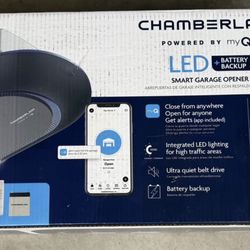 NEW Chamberlain 3/4 HPS myQ Smart Belt drive Garage Door Opener Battery Back-Up LED Light B4613T