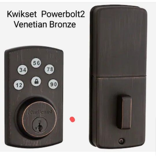 Brand New Kwikset Powebolt2// Venetian Bronze Or Satin Nickel Or Polished Bras