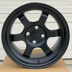 15x8 4x100 Et20 9SIX9 wheels Rims Black