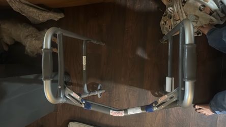 Probasics aluminum 2 button release folding walker adult size