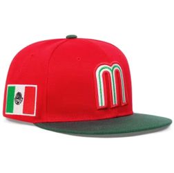 Red Mexico Flag Hat
