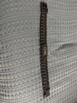 COX Paracord black Bracelet with Buckle Clasp