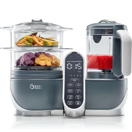 Babymoov Duo Meal Station Food Maker 6 in 1 Food Processor with Steam Cooker, Multi-Speed Blender, Baby Purees, Warmer, Defroster,



