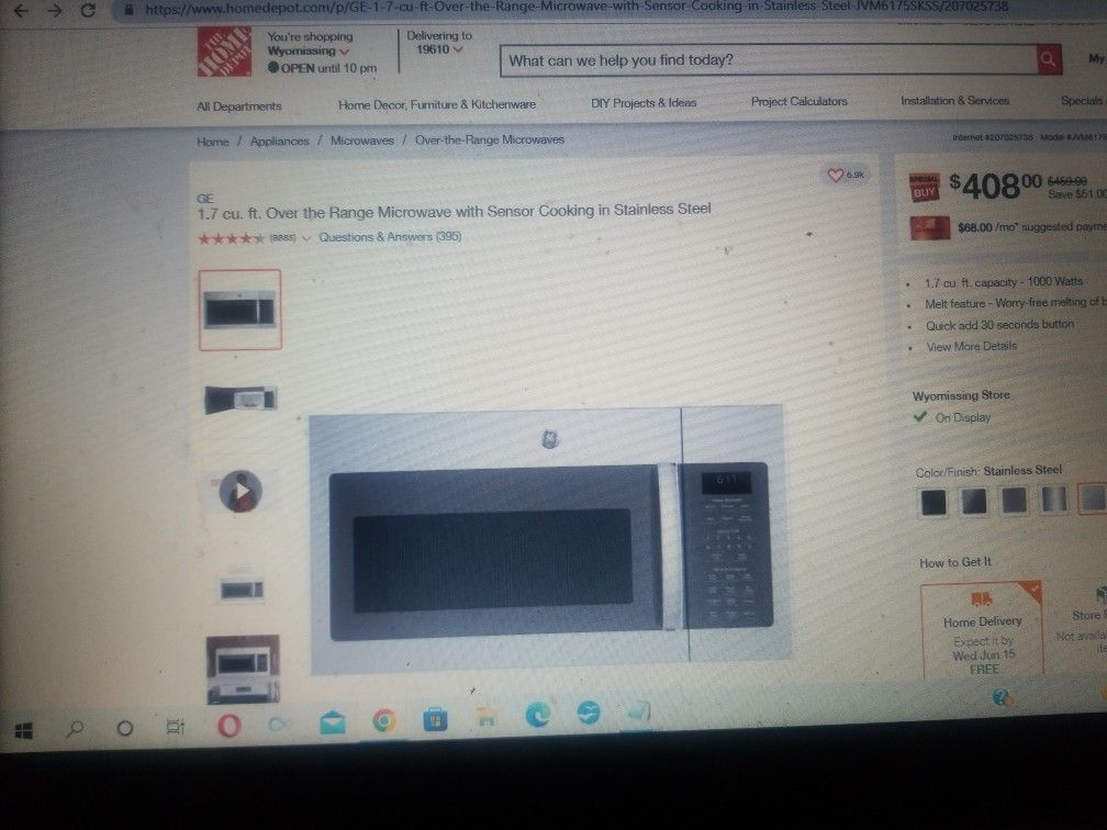 GE OVER THE RANGE MICROWAVE- BRAND NEW STILL IN BOX