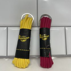 Dr Martens Air Wair Boot Laces ! Pink ~ Yellow !