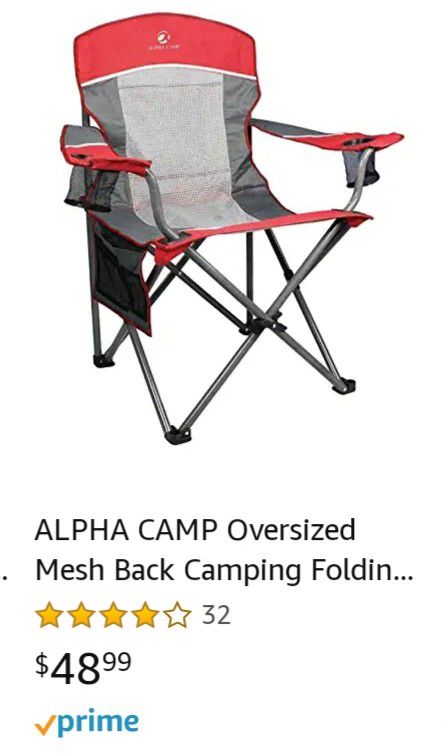 Ozark Trail oversized camp chair (Qty. 3)