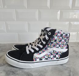 Van Butterfly Black And White Checkered Shoe