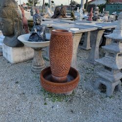 Concrete Pebble Bowl Fountain / Cement Backyard Garden Outdoor Fountains