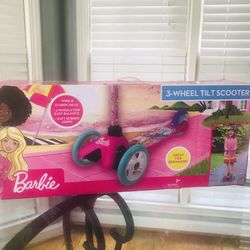 New Barbie 3 Wheels For Easy Balance Tilt Scooter 
