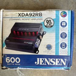 JENSEN XDA92RB 600 Watts Peak 2 Channel Amplifier 