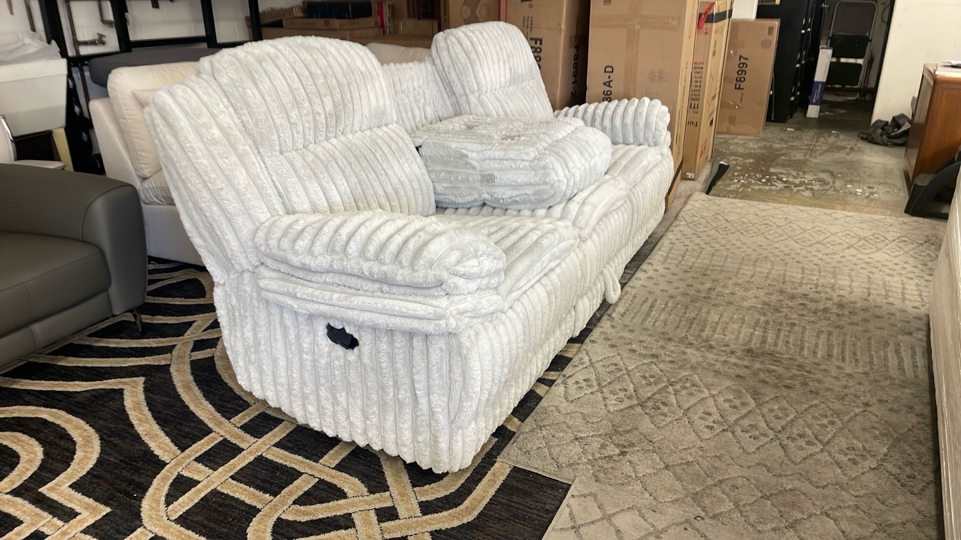 New Corduroy Recliner Couch / Free Delivery
