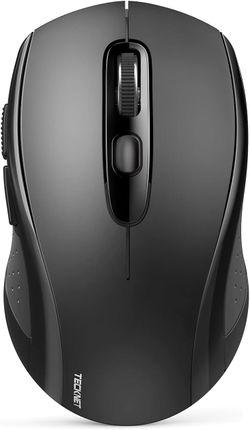 TECKNET Bluetooth Mouse, 4000DPI Wireless Mouse for Laptop 2-in-1(BT 5.0/3.0+2.4Ghz) Computer Portable PC Mice Wireless with USB Receiver for Mac (USB