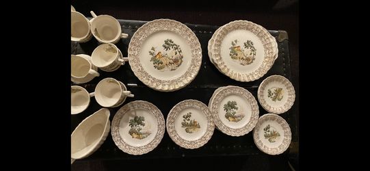 plates-American Limoges-chanteu- France