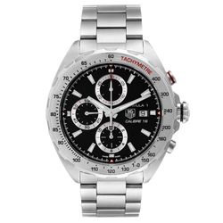 *Men's TAG Heuer 44mm Formula 1 Chronograph Automatic Stainless Steel Watch with Black Dial. (Pre-Owned Box/Card)