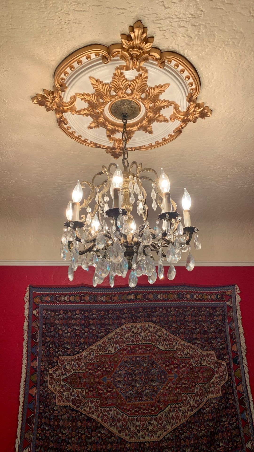 Magnificent Antique Italian 8 Lights Chandelier