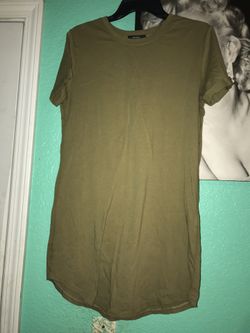 Olive Green T-shirt Dress