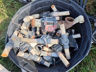 Lot of Used Irrigation Valves and PVC Fittings
