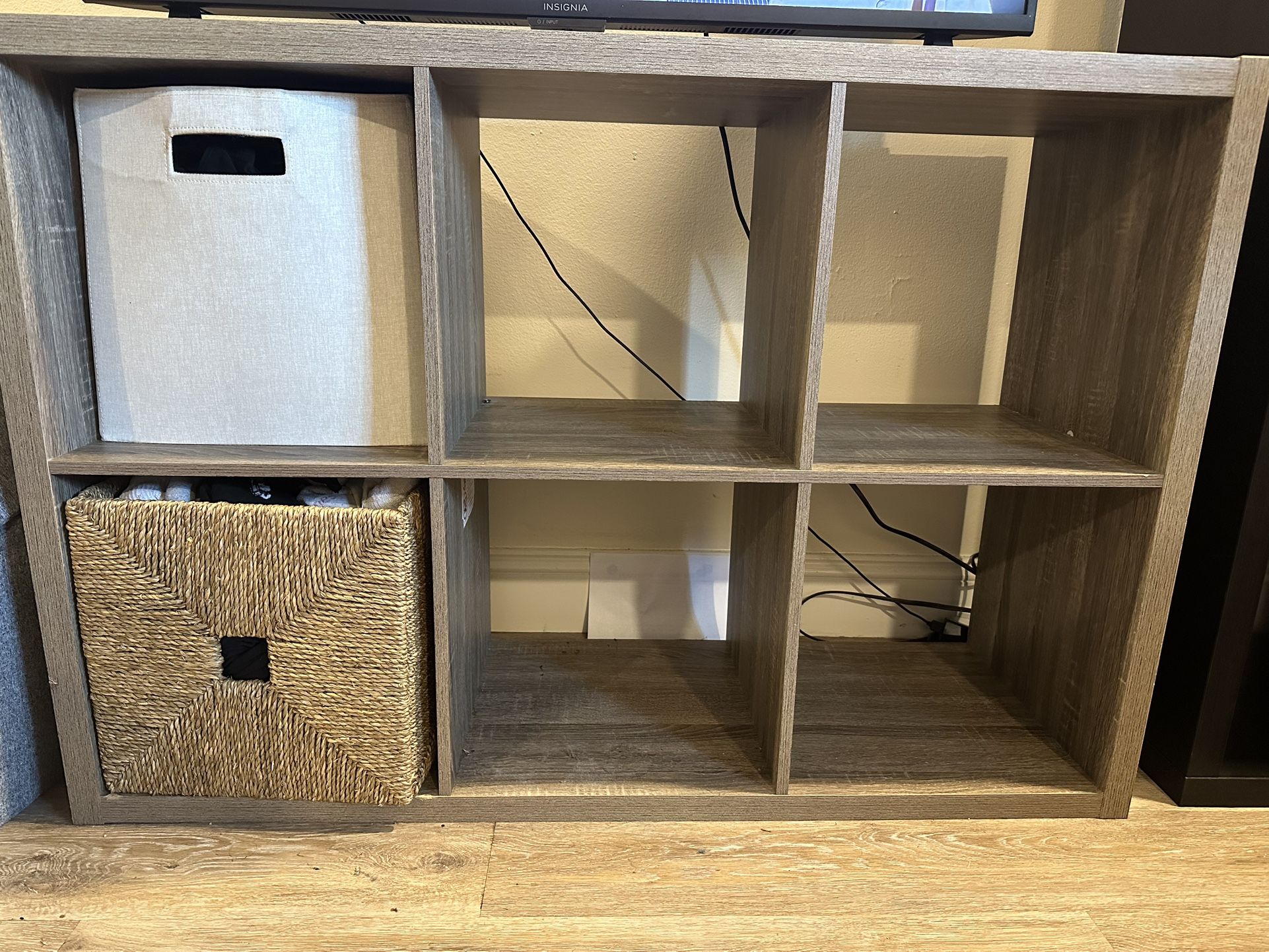 6 Cube Storage Organizer Decorative Book Shelf