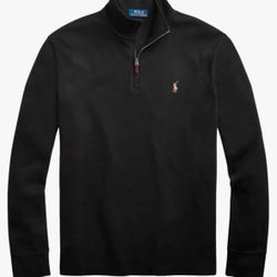 POLO RALPH LAUREN ribbed pullover mens XL BLACK