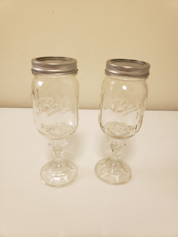New Pair Of Ball 16oz Mason Jar Redneck Wine Gles Great Wedding Open In The Continue To Mobile Website