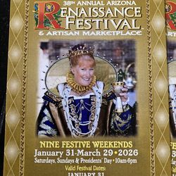 Renaissance Festival Tickets For Sale! Great Deal!