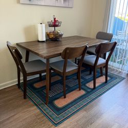 Mid-Century Dining Table with 4 Chairs