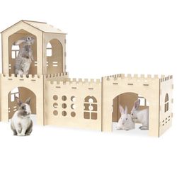Extra Large Wooden Rabbit houses . For Bunnies, Hamsters And Guinea Pigs