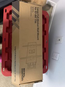 Brand New Best Buy Essentials Full-Motion TV Wall Mount (47–84”)