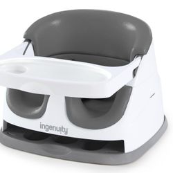 Baby Base 2-in-1 Booster Feeding and Floor Seat with Self-Storing Tray
